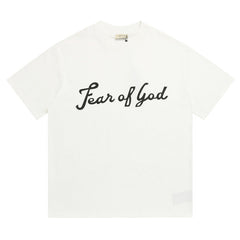 Cursive Logo Print Cotton Tee