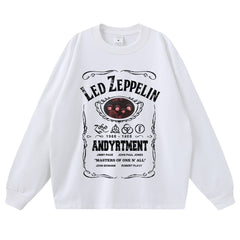 Streetwear-Style Print Long Sleeve Tee
