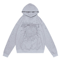 Letter Mesh Pattern Hoodie #S259