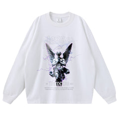 Streetwear-Style Print Long Sleeve Tee
