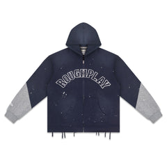 Embroidered Zipper Hoodie #R6097