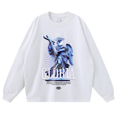 Streetwear-Style Print Long Sleeve Tee