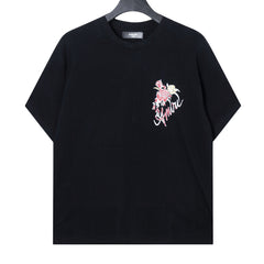 Floral Letter Pattern T-shirt
