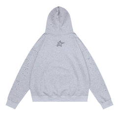 Letter Mesh Pattern Hoodie #S259