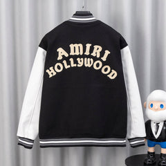 Letter Embroidery Bomber Jacket #DW3