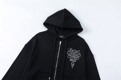 Pattern Letter Hoodie #7227