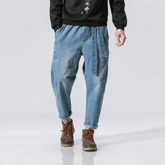 Oleno Harem Denim Pants Blue
