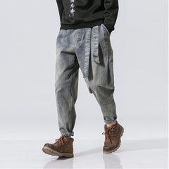 Oleno Harem Denim Pants Dirty blue