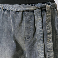 Oleno Harem Denim Pants Dirty blue