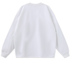 Laser Butterfly Print Crewneck Sweatshirts
