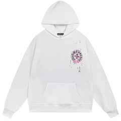 Letter Cross Pattern Hoodie #W19