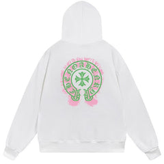Letter Cross Pattern Hoodie #B37
