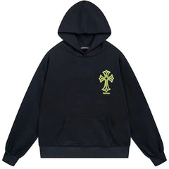 Letter Cross Pattern Hoodie #W20