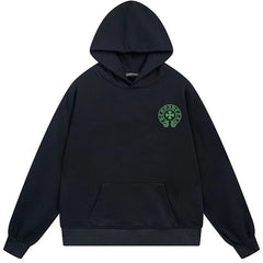 Letter Cross Pattern Hoodie #B37