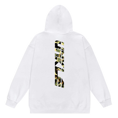 Ape Head Letter Pattern Print Hoodie