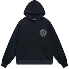 Letter Cross Pattern Hoodie #W26