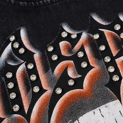 Rhinestone Letter Graphic Long Sleeve T-Shirt #G61101