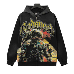 Rhinestone Letter Pattern Hoodies #G6906