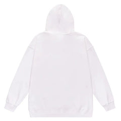 Ape Head Cartoon Pattern Print Hoodie
