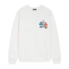 Letter Cross Pattern Sweatshirt #D29