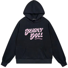 Letter Cross Pattern Hoodie #B08