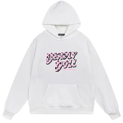 Letter Cross Pattern Hoodie #B08
