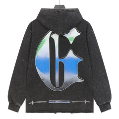 Skull Motorboat Printed Hoodie
