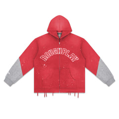 Embroidered Zipper Hoodie #R6097