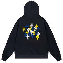 Letter Cross Pattern Hoodie #B05