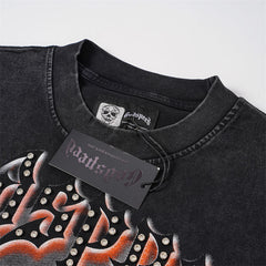 Rhinestone Letter Graphic Long Sleeve T-Shirt #G61101
