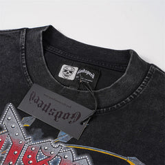 Rhinestone Letter Graphic Long Sleeve T-Shirt #G61105