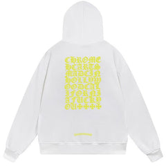 Letter Cross Pattern Hoodie #B101