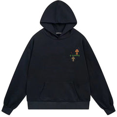 Letter Cross Pattern Hoodie #W28