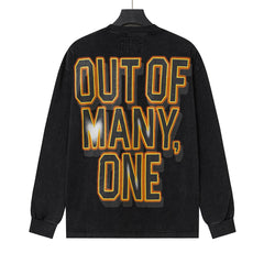 Rhinestone Letter Graphic Long Sleeve T-Shirt #G61101