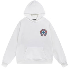 Letter Cross Pattern Hoodie #W25