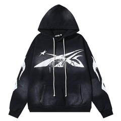Graffiti Meteor Pattern Hoodie